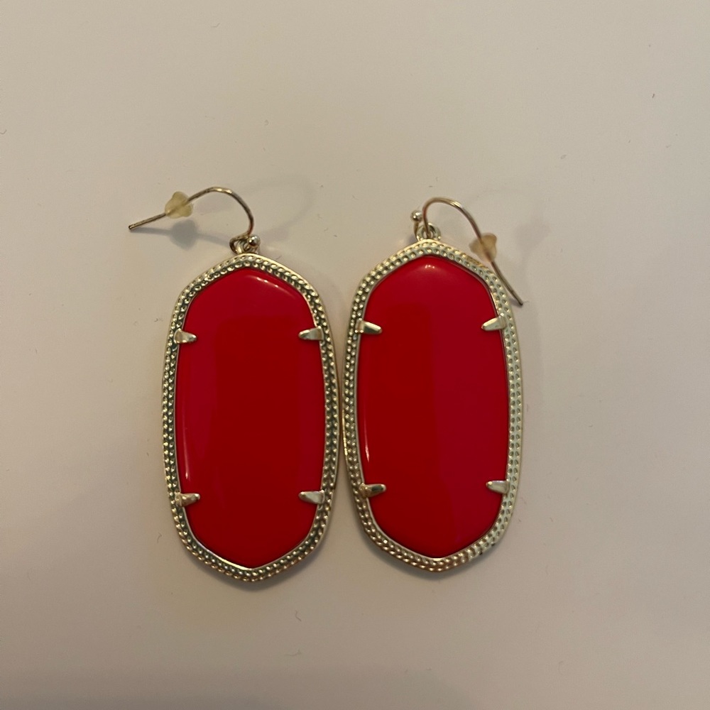 Large red earrings